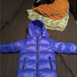 Blue monclear puffer size medium